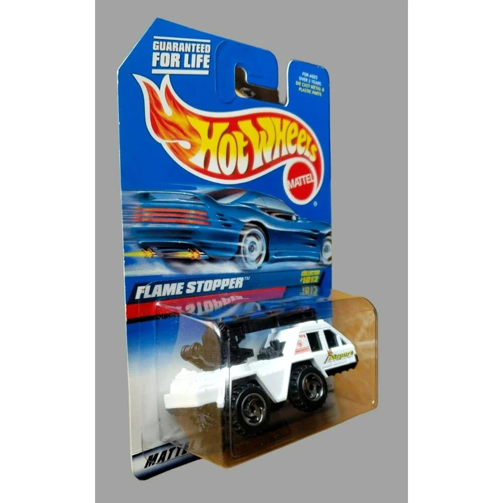 Vintage 1999 Hot Wheels FLAME STOPPER White #1012 MAINLINE 1:64 SB MALAYSIA VAR!